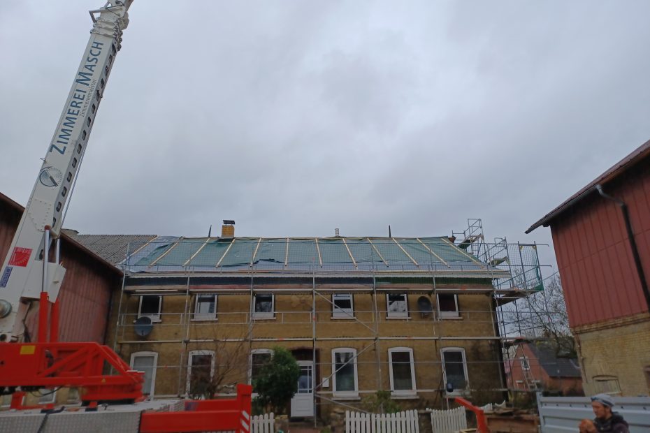 Dacharbeiten Sanierung Bauernhaus Zwischenstand