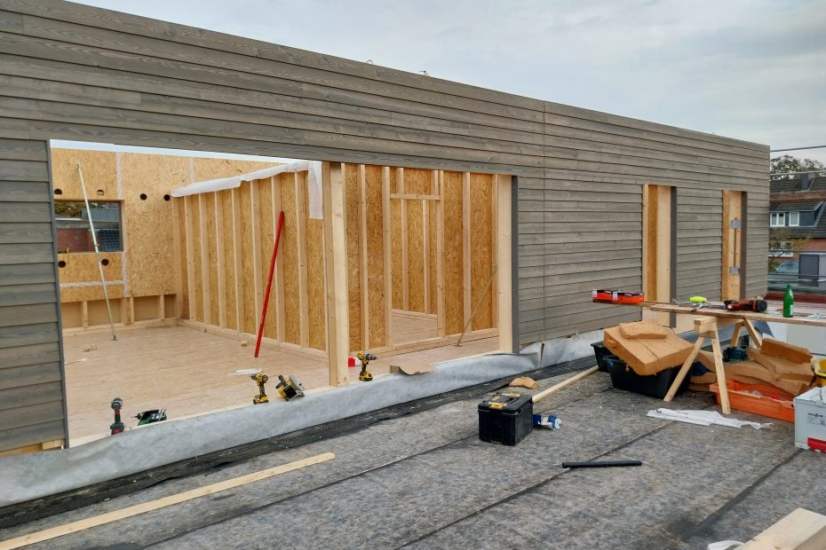 Aufstockung auf ein Flachdach-Bungalow 35